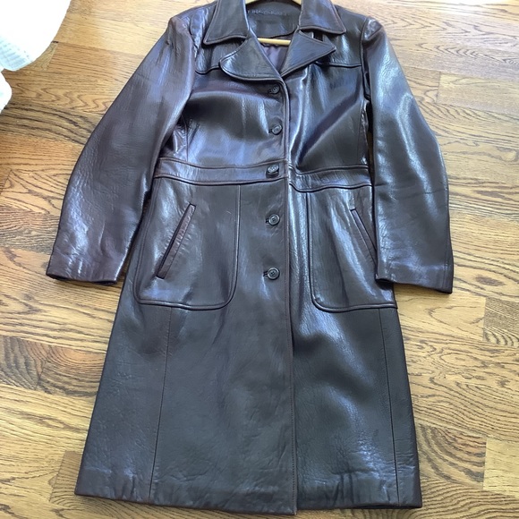 Reilly Olmes  Genuine Leather Brown Womens Coat L - Picture 12 of 14